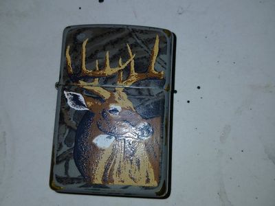 Vintage Style Buck Deer Lighter Camo Wildlife Pocket Lighter