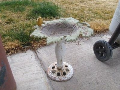 Birdbath - feeder cast iron