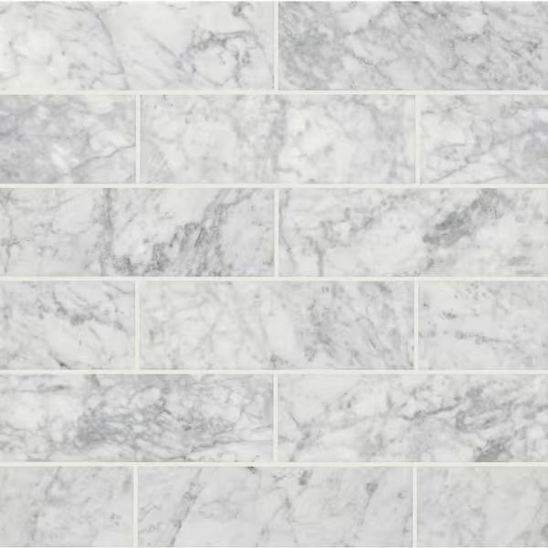 4x12 Honed Marble Tile — 21 Boxes (105 sq ft)