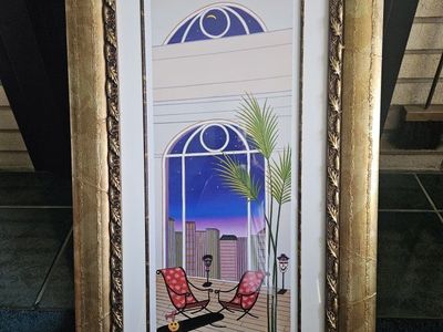 Framed Art Print with Ornate Gold Frame Franch Ledan. 13/185