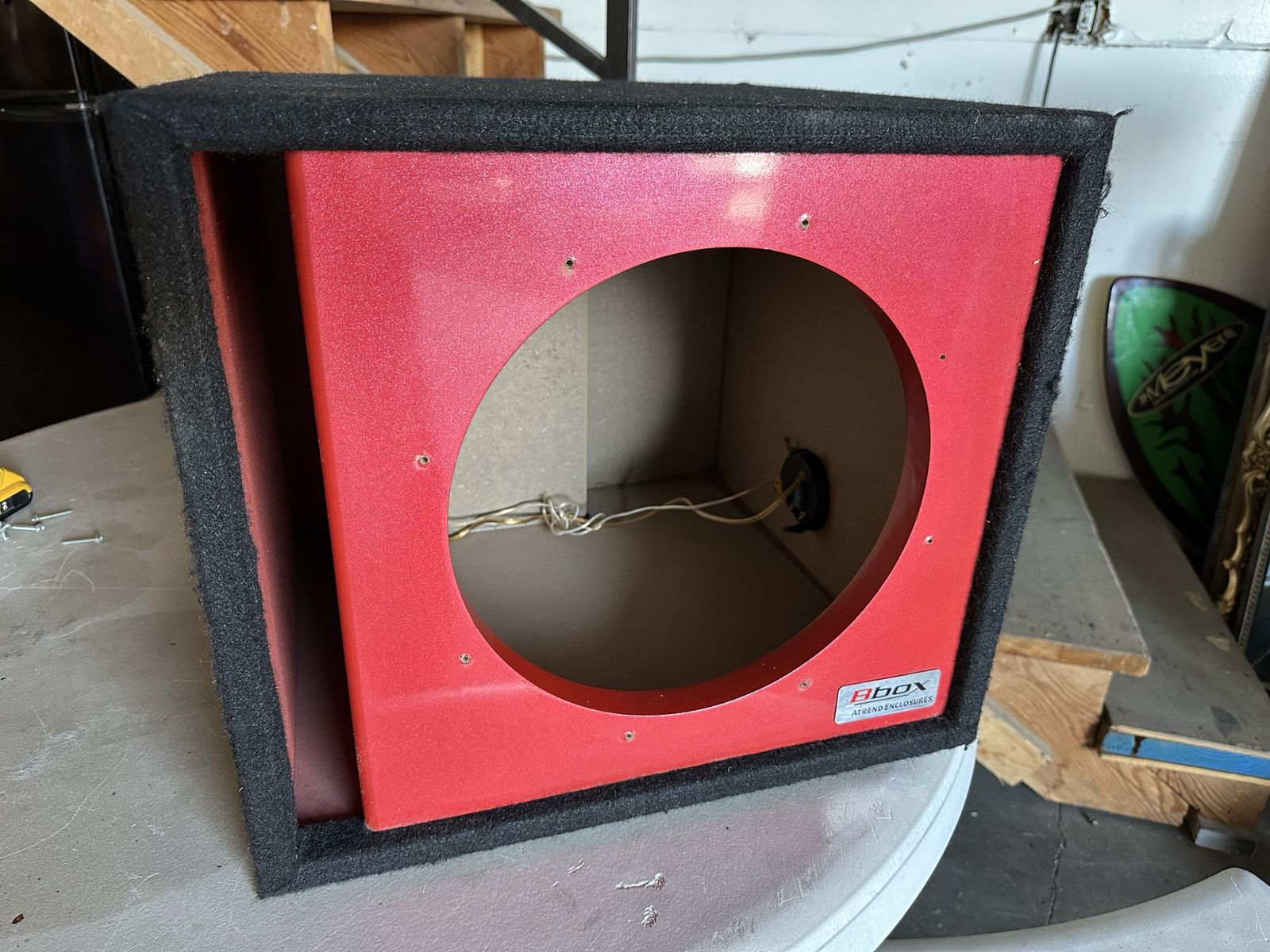 Atrend Red 12" Vented Subwoofer Enclosure Box