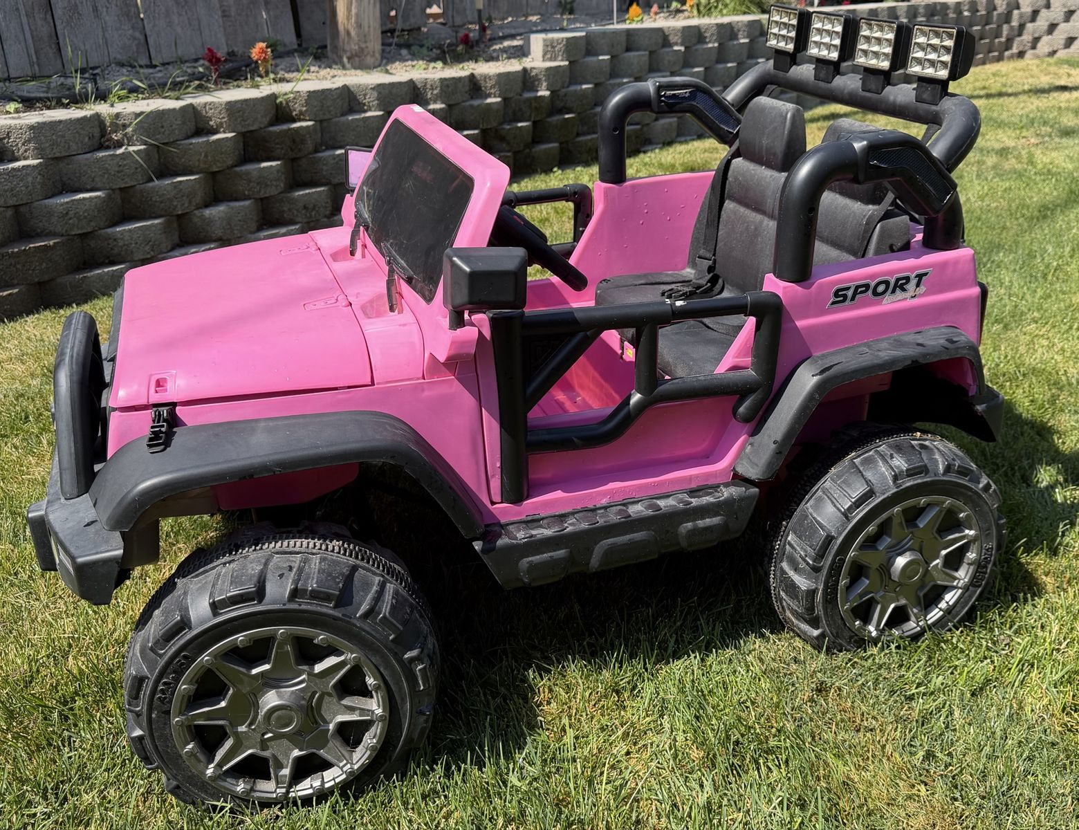 Kids Pink Ride-On Sport Jeep with Remote Control