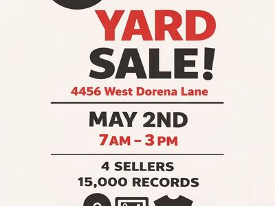 Spring 2026 Daybreak Records yardsale: May 2nd 7am