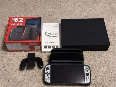 Nintendo Switch 2 Model w/ Dbrand KillSwitch Case, Screen Protector & Dock - Like New