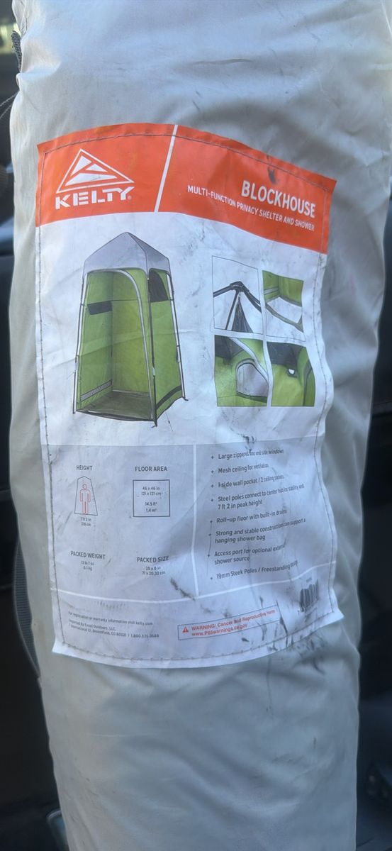 Kelty Blockhouse Multi-Function Privacy Shelter & Shower Tent - Portable Camping Changing Room