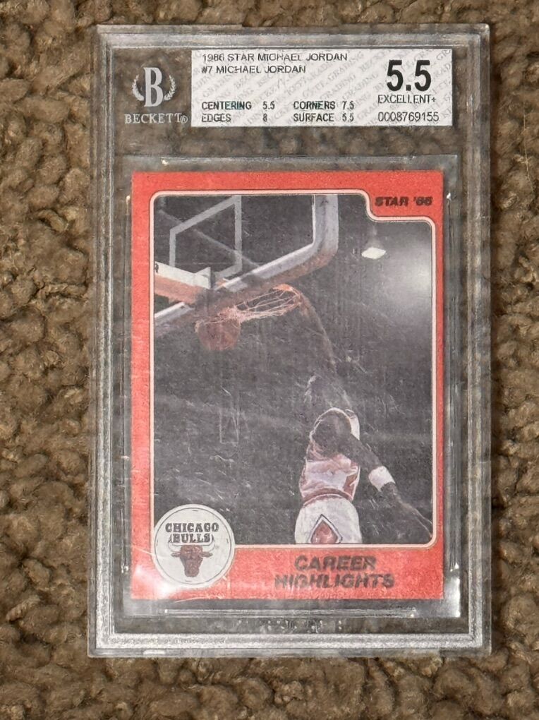 1986 Star Michael Jordan #7 BGS 5.5
