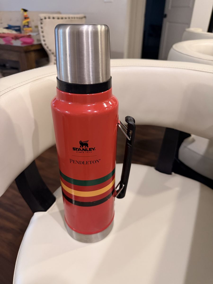 Stanley x Pendleton Limited Edition Red Striped Thermos with Handle