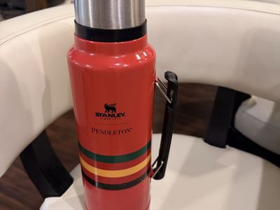 Stanley x Pendleton Limited Edition Red Striped Thermos with Handle