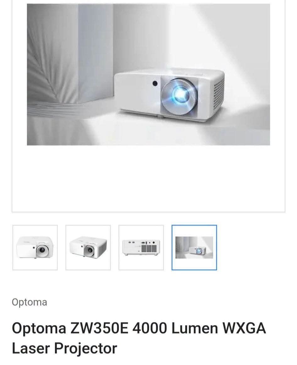Optoma ZW350E 4000 Lumen WXGA Laser Projector
