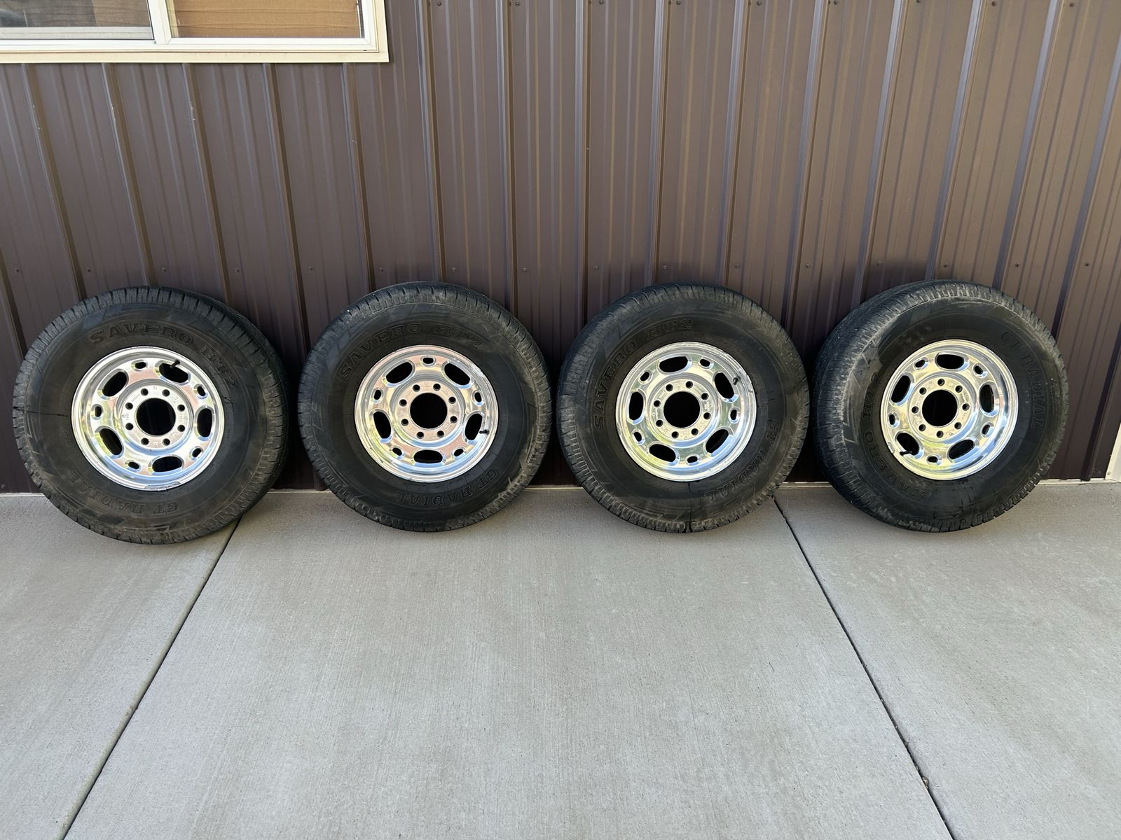 Chevy OEM 8-Lug Wheels with 235/85/16 Load E Tires