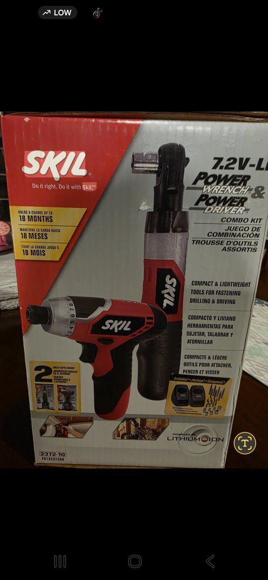 Skil 7.2 power wrench & driver