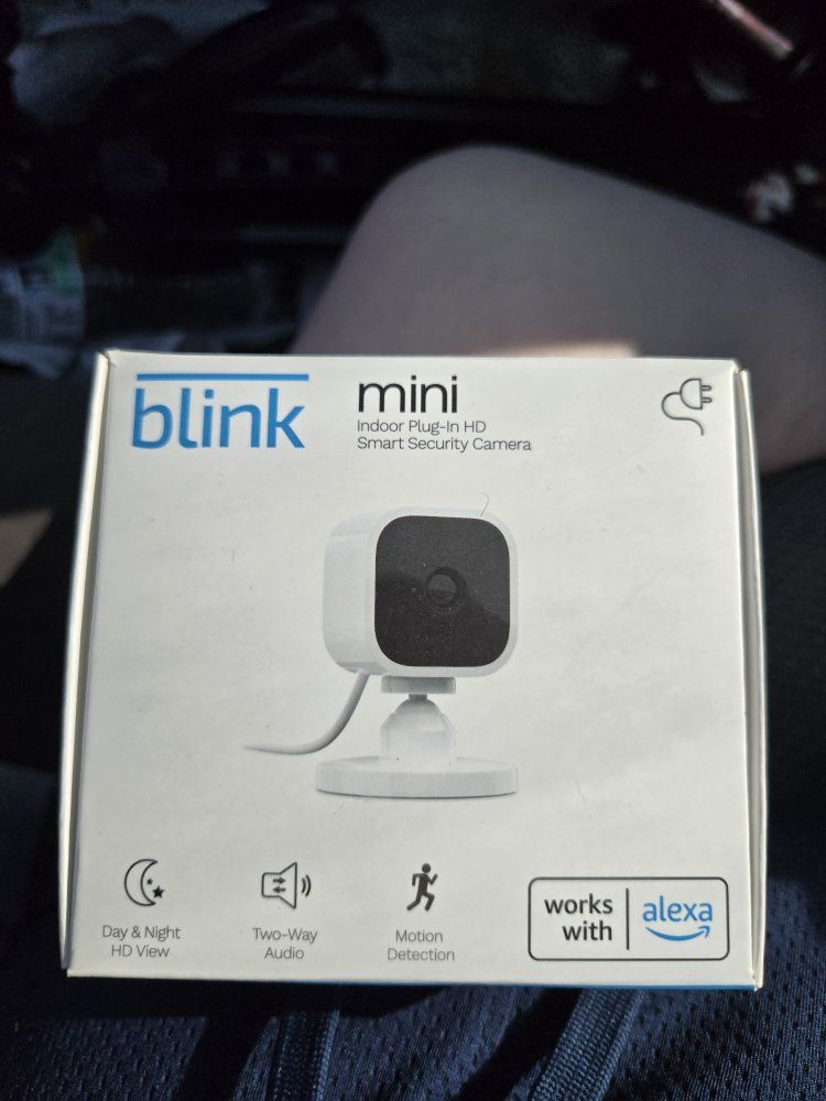 2 Blink Mini Indoor Plug-in HD Smart Security Camera - Day & Night, Two-Way Audio, Motion Detection, Alexa