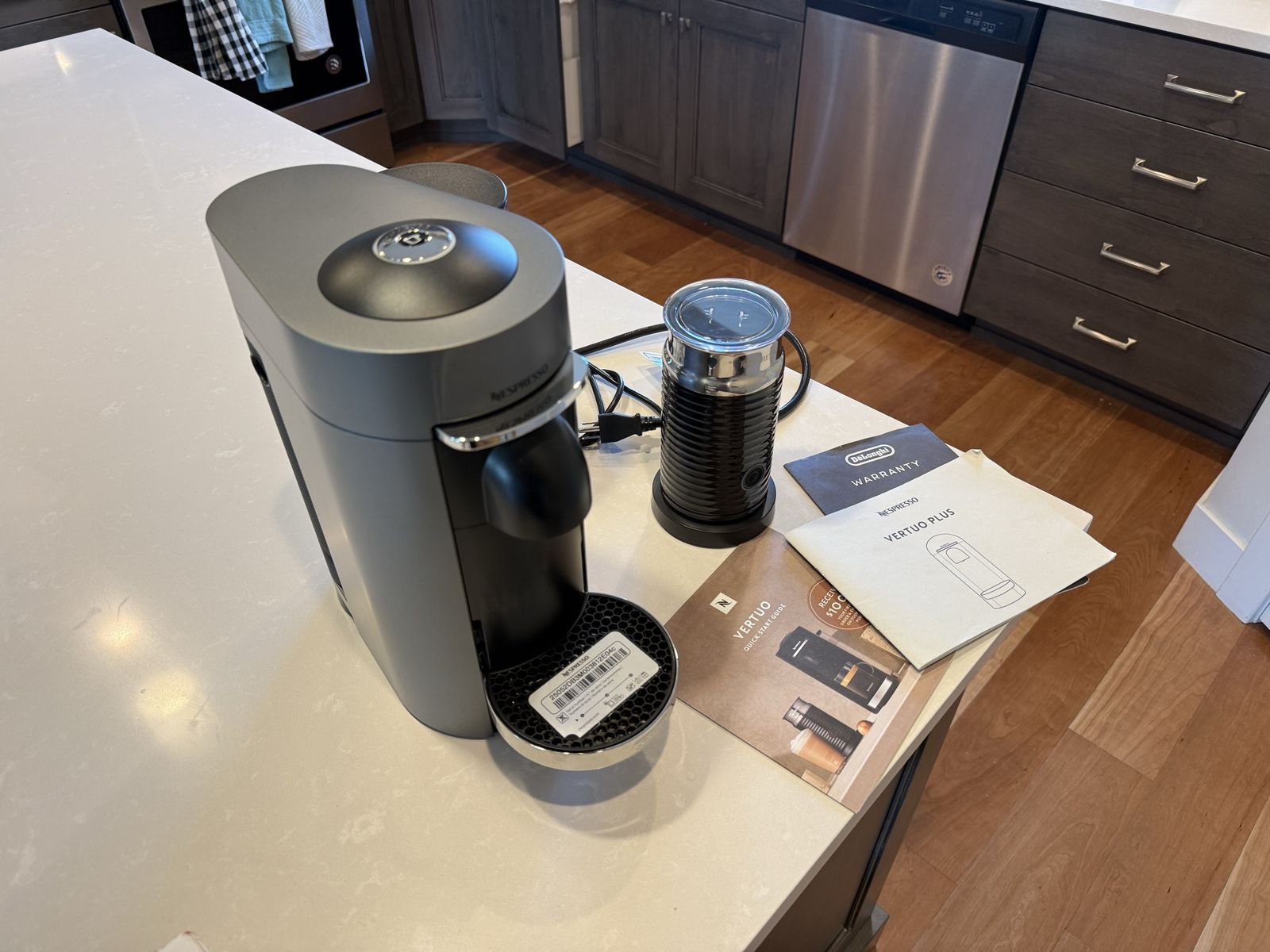 Nespresso Vertuo Plus Coffee and Espresso Machine with Aeroccino Milk Frother