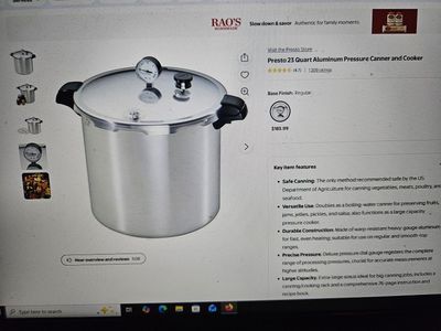Presto 23 Quart Aluminum Pressure Canner and Cooker