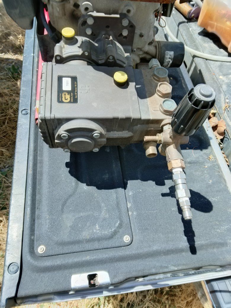 General pump pressure washing pump 5.6 GPM.