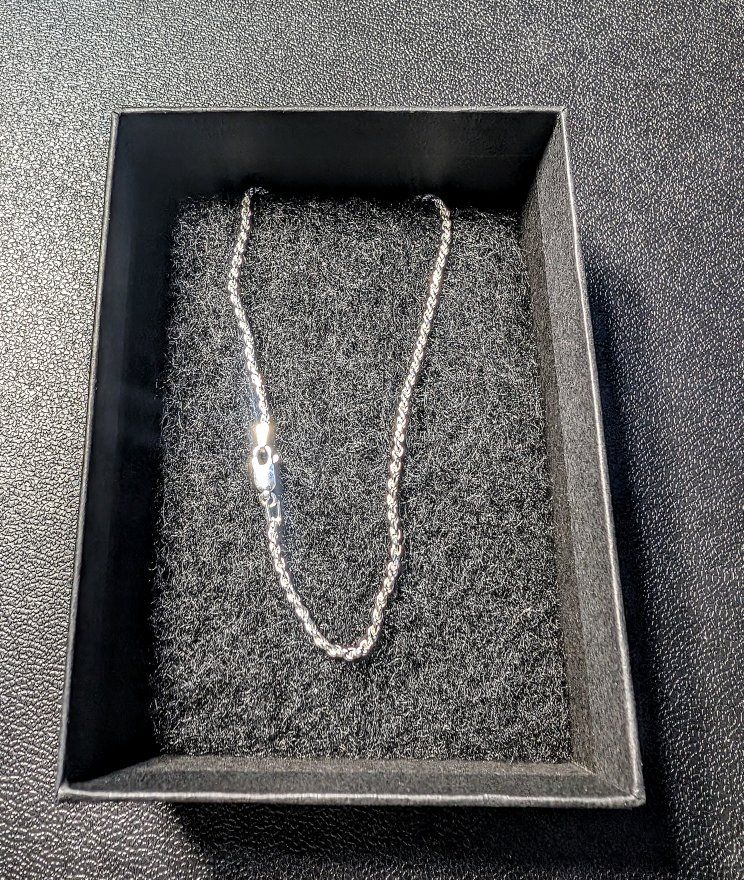 Sterling Silver Rope Chain Necklace