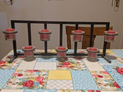 Wrought iron candle houlder (candles included)
