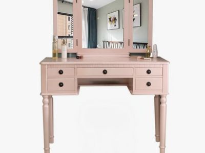Pink Vanity with Mirror