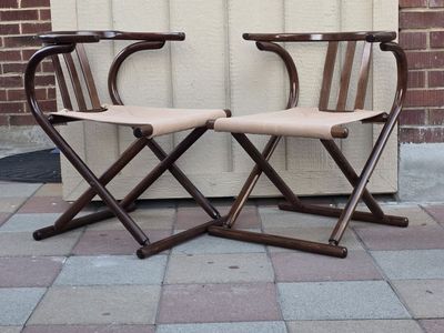 Vintage Mid-Century Thonet Style Bentwood Folding Chair Set