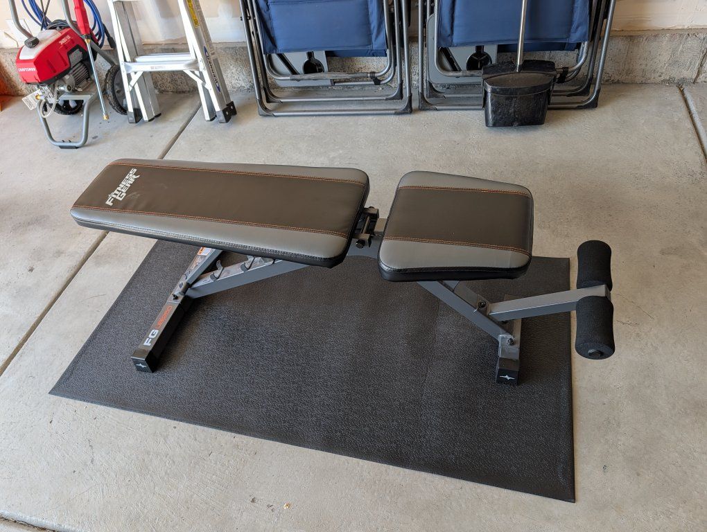 Fitness Gear Adjustable Weight Bench & Dumbbells