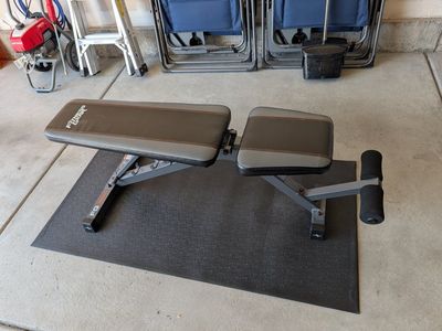 Fitness Gear Adjustable Weight Bench & Dumbbells