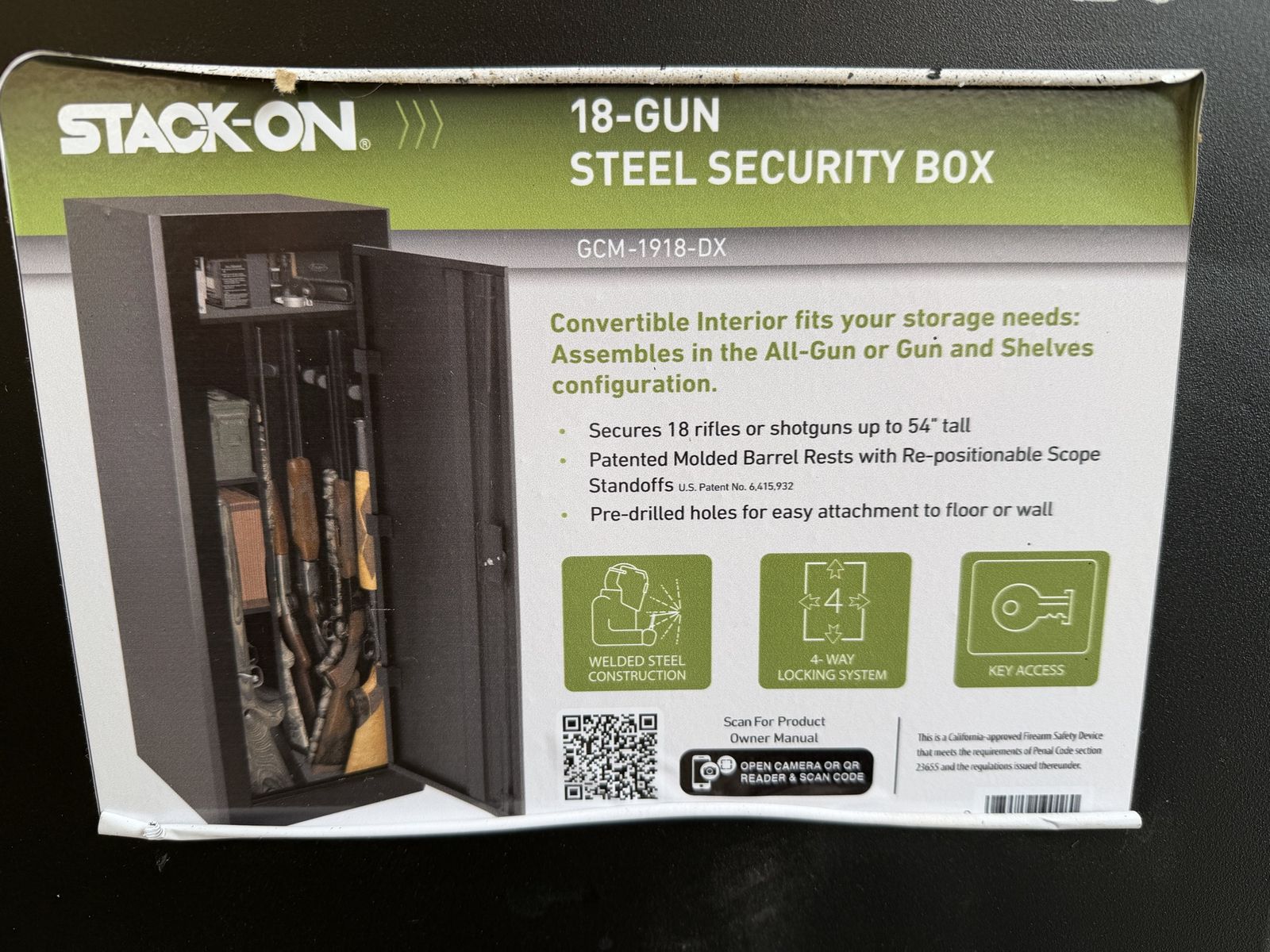 Stack-on 18 gun steel safe