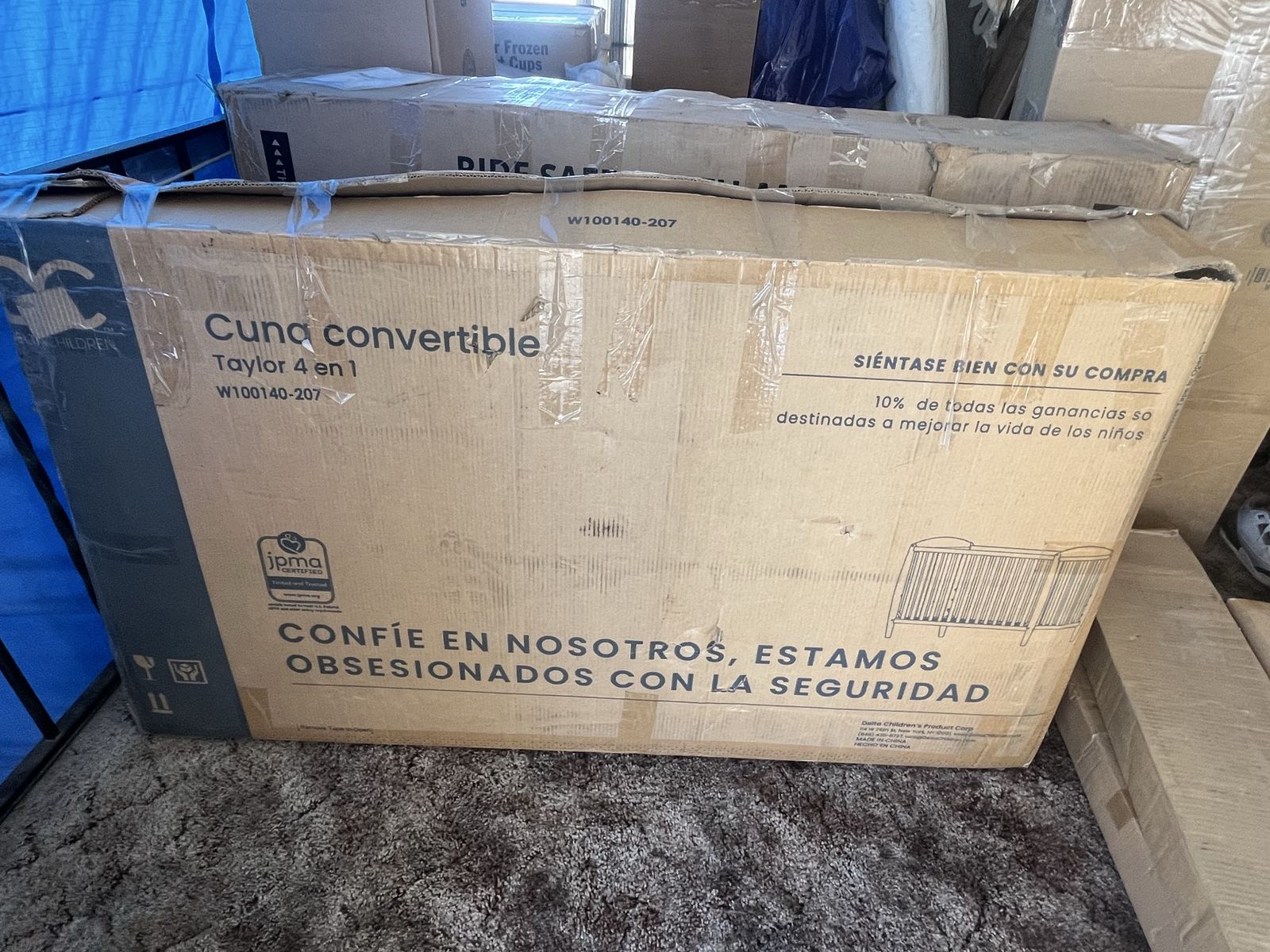 Delta Children Taylor 4-in-1 Convertible Crib - Dark Chocolate - New in Box