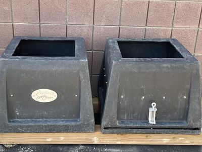 Savvy Horse Feeder Slow Feeders - Set of 2 Black Plastic Hay Feeders