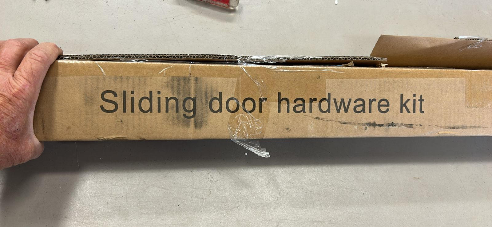 Sliding Door Hardware Kit - Barn Door Style Track & Rollers - Unused, Complete Set
