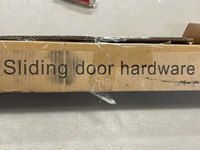 Sliding Door Hardware Kit - Barn Door Style Track & Rollers - Unused, Complete Set