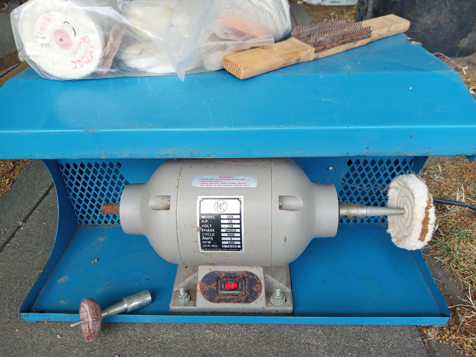 Polishing Lathe/Buffer and Dust Collector Unit