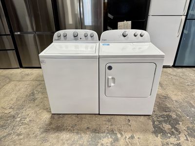 WHIRLPOOL WASHER AND DRYER SET WITH WARRANTY