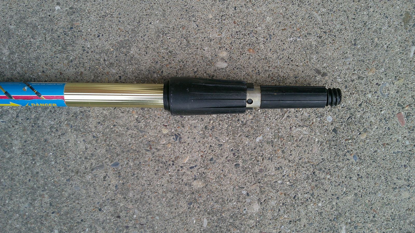 Long pole broom handle opens to 12 feet $20