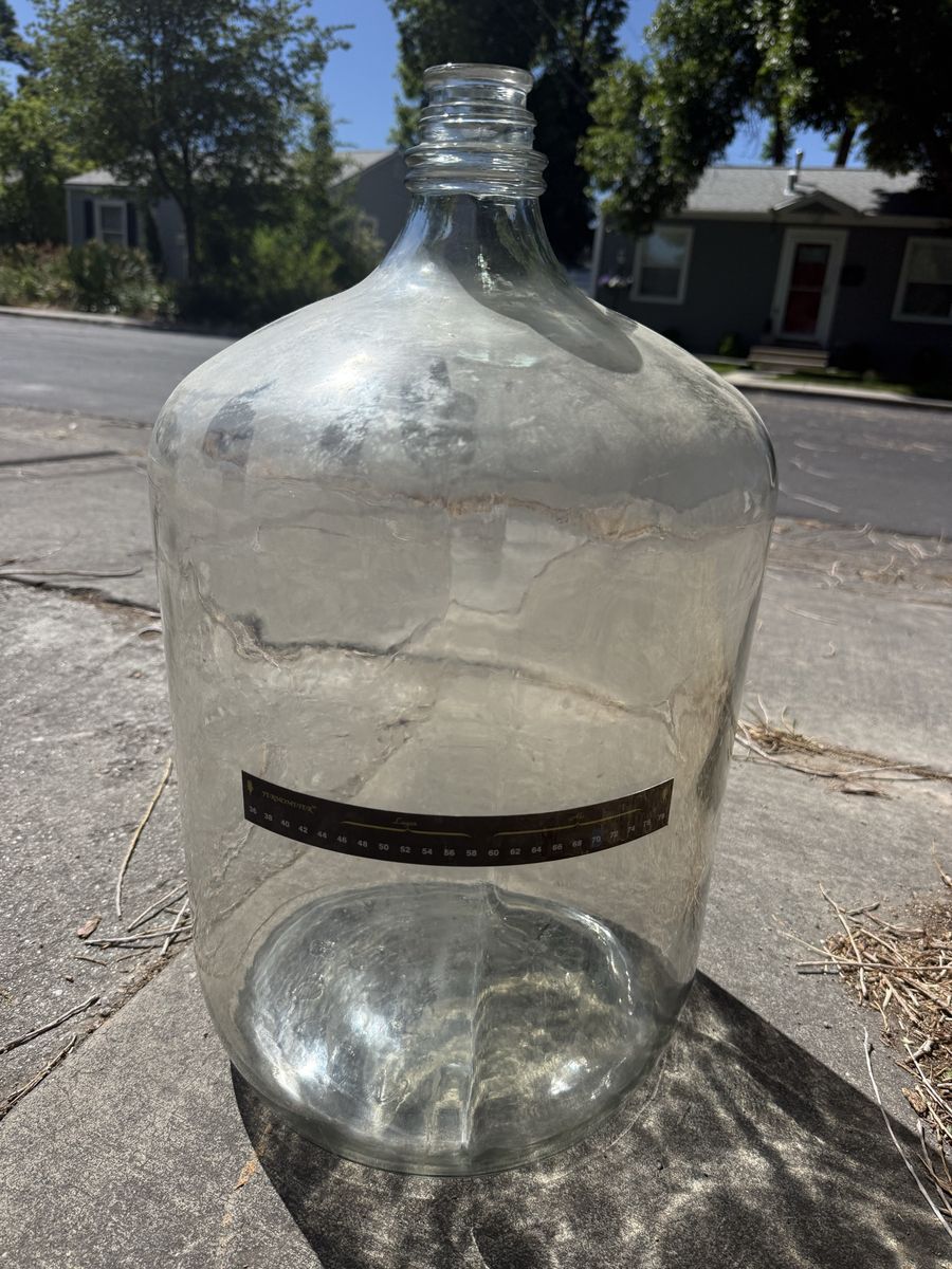 Large Clear Glass Carboy Jugs, Fermenters, 2 Funnels, Bucket w/ Spigot - Home Brewing/Winemaking