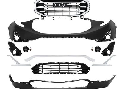 New-PENSUN Front Bumper Cover Kit with Upper/Lower Grille for 2018-2021 GMC Terrain with Fog Lights