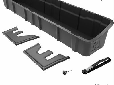Underseat Storage Box for 15-26 Ford F-150/F-250/F-350 SD SuperCrew Cab, Black