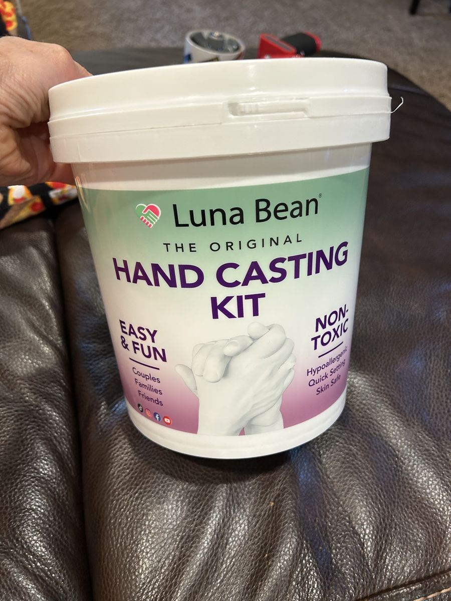 Luna Bean Keepsake Hand Casting Kit - Non-Toxic & Skin Safe Craft Bucket