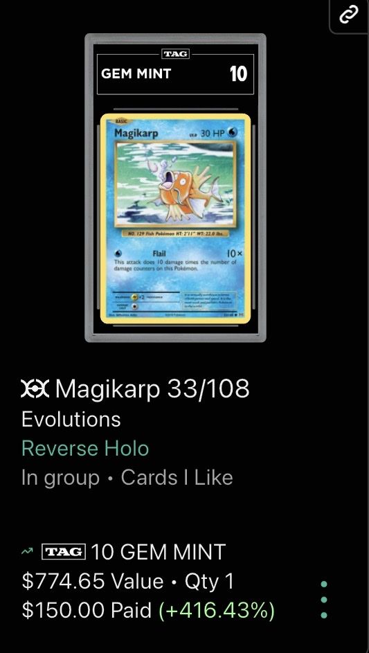 Magikarp 33/108 Evolutions Reverse Holo Tag 10