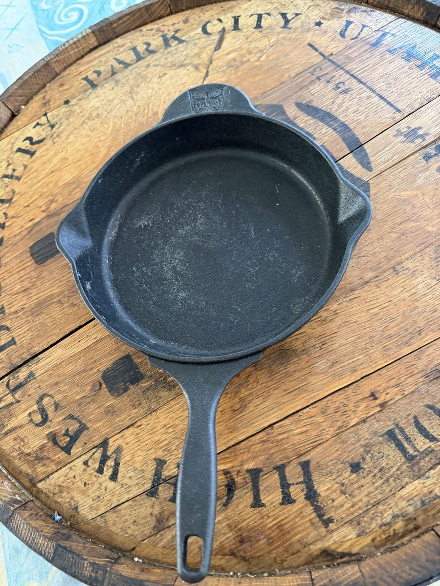 Pioneer Woman Cast Iron Skillet Frying Pan with Butterfly Detail