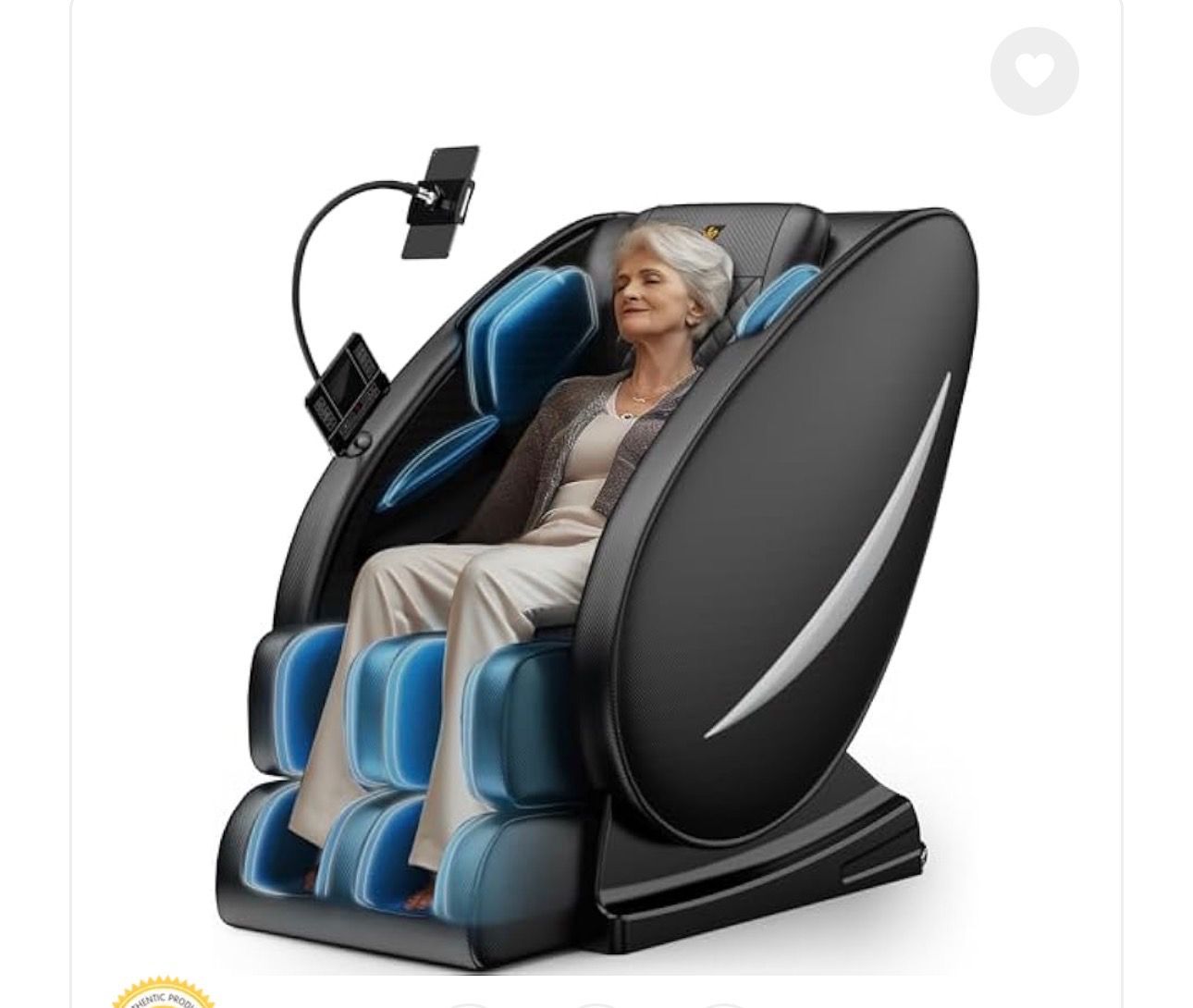 Bilitok Zero Gravity Full Body Massage Chair Recliner With Heat Therapy, Bluetooth Speaker
