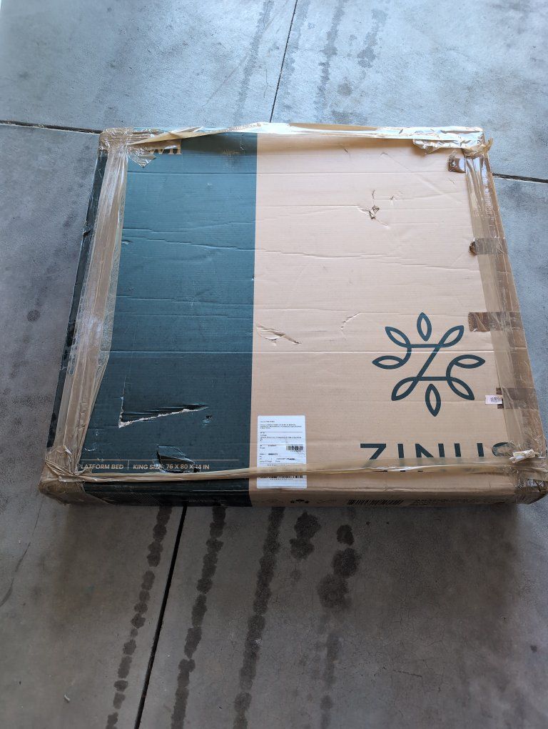 Zinus King Size Platform Bed Frame - 76 x 80 x 14 Inch, New in Box