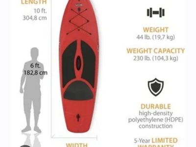 Lifetime 10' Fathom Paddleboard (never used)