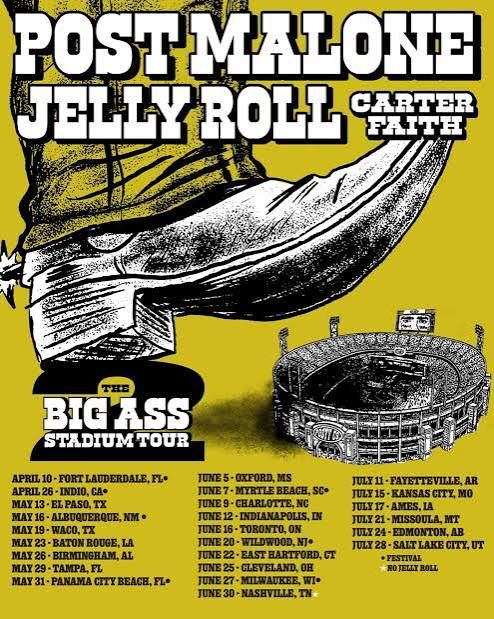 Post Malone The Big Ass Stadium Tour Part 2 Ticket - Salt Lake City, Rice-Eccles Stadium