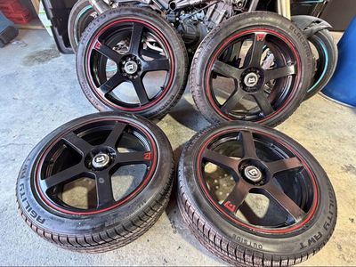 MOTEGI WHEELS AND TIRES 18X8 (5X4.5) (5X100) 225/45R18