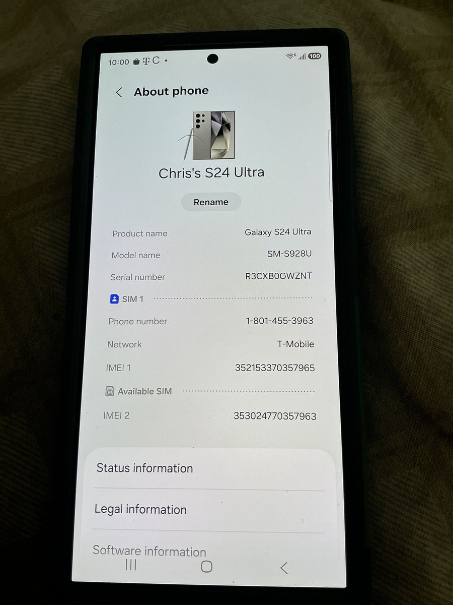 Galaxy S24 Ultra phone