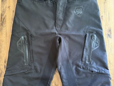 FLY Racing Patrol 40 Black Polyester Motorcycle Motocross Riding Shorts Overpants