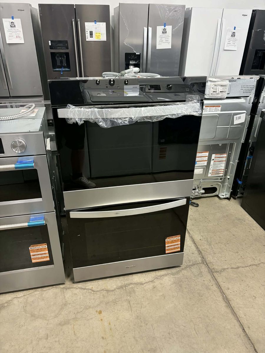 NEW WHIRLPOOL STAINLESS DOUBLE ELECTRIC WALL OVEN