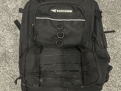 KastKing Black Fishing Tackle Backpack Multi-Compartment Gear Bag