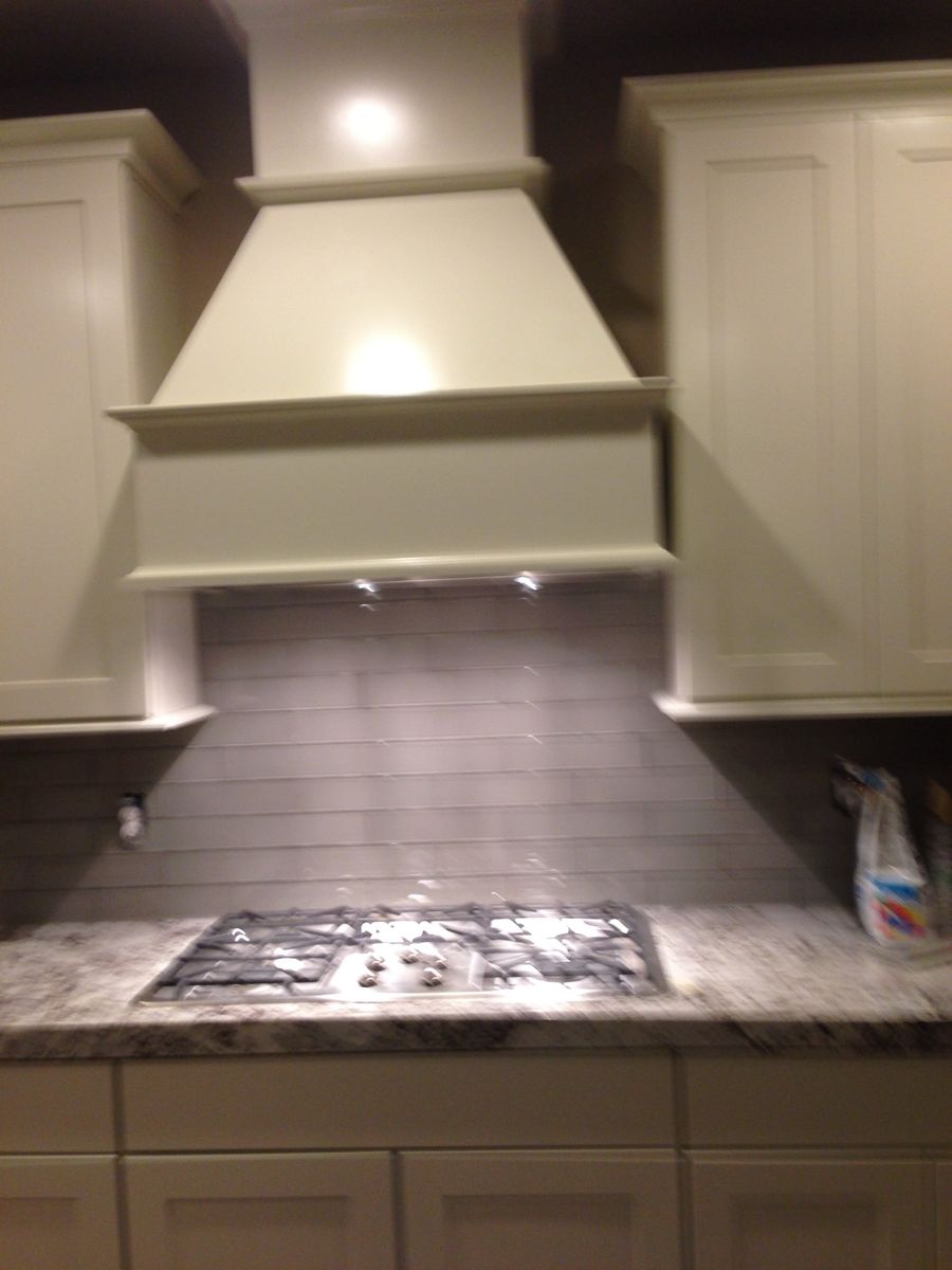 Range hood wood box white