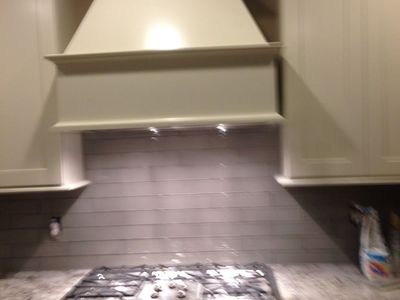 Range hood wood box white